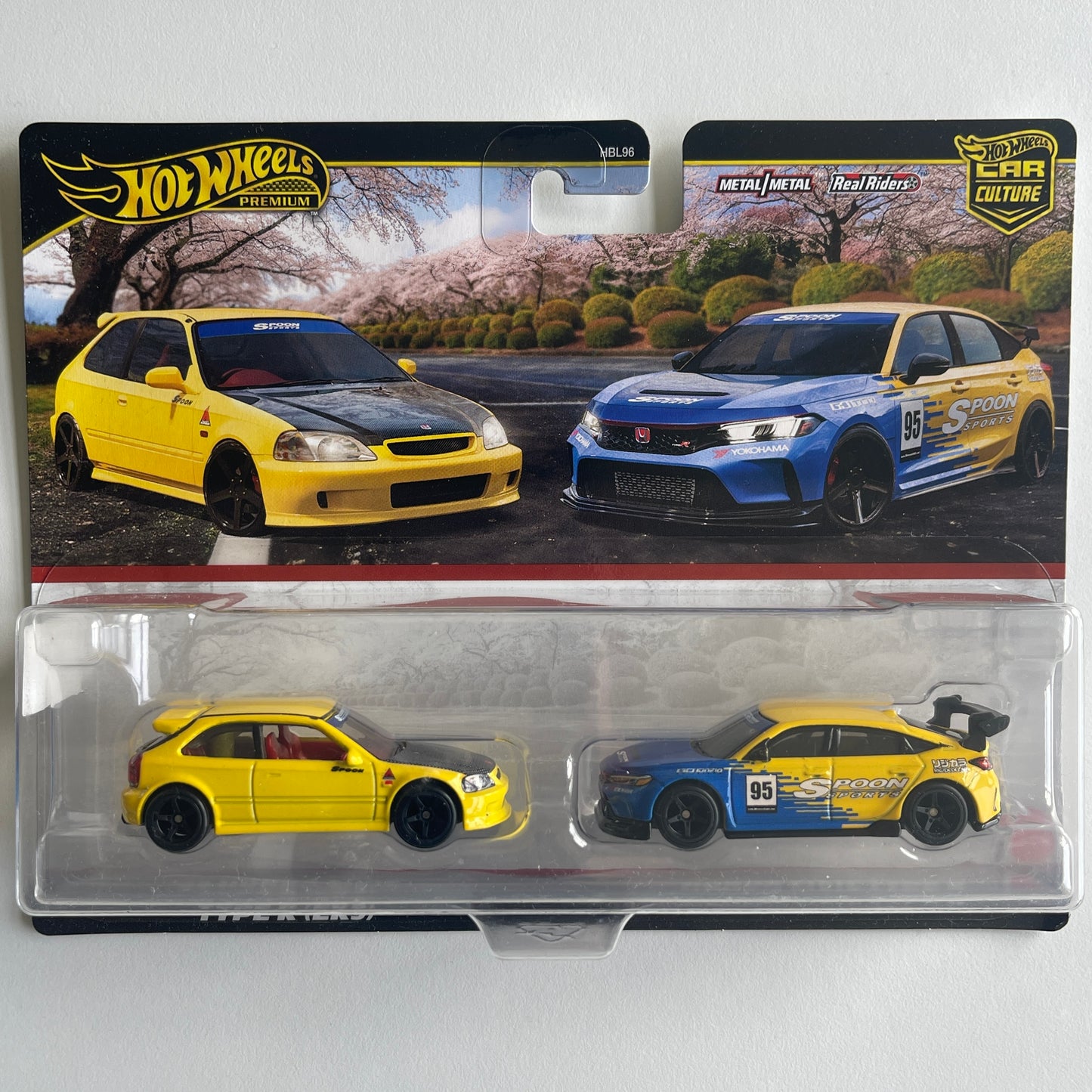 Hot Wheels 2 Twin Pack '99 Honda Civic Type R (EK9) - Honda Civic Type R (Damaged)