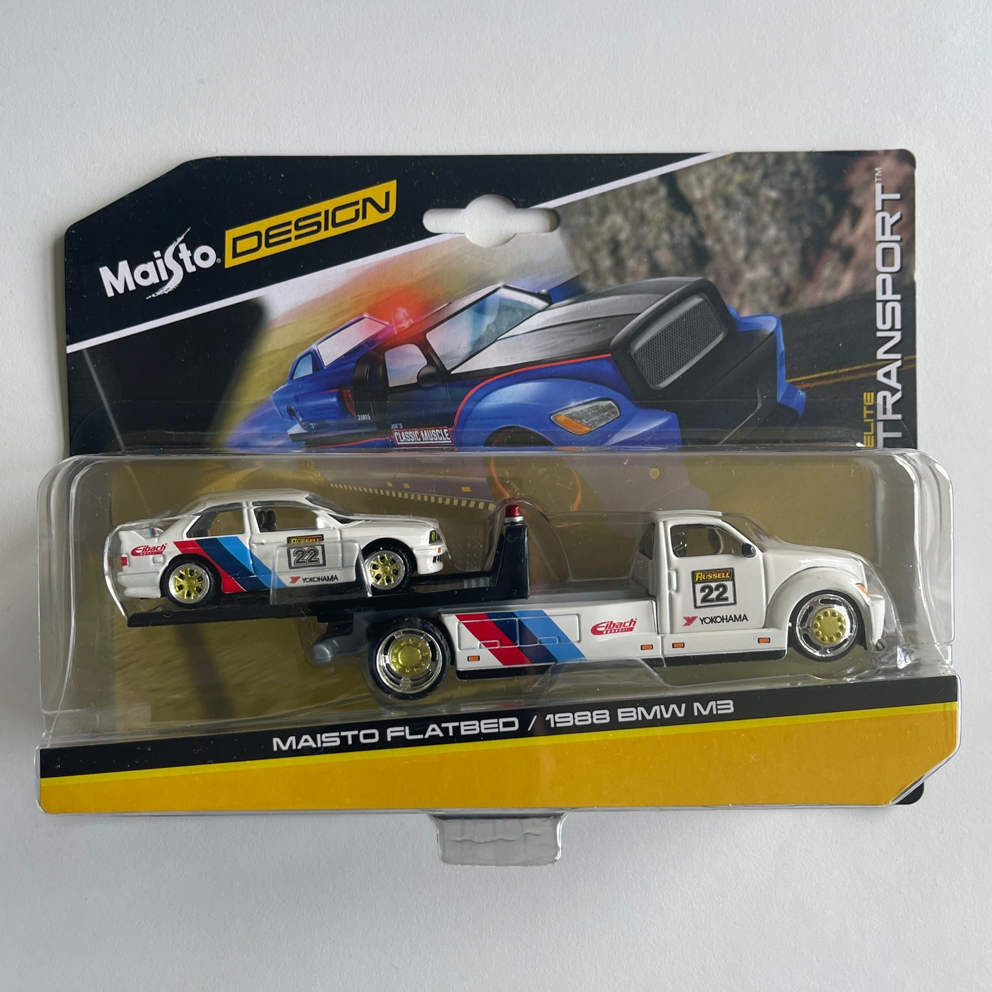 Maisto Design Flatbed and 1988 BMW 3 Series M3 Eibach (Damaged)