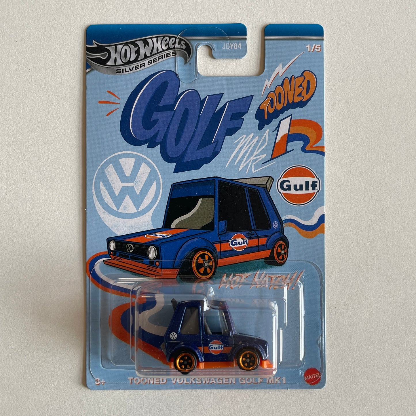 Hot Wheels Noppo Gulf Racing Tooned Volkswagen Golf MK1