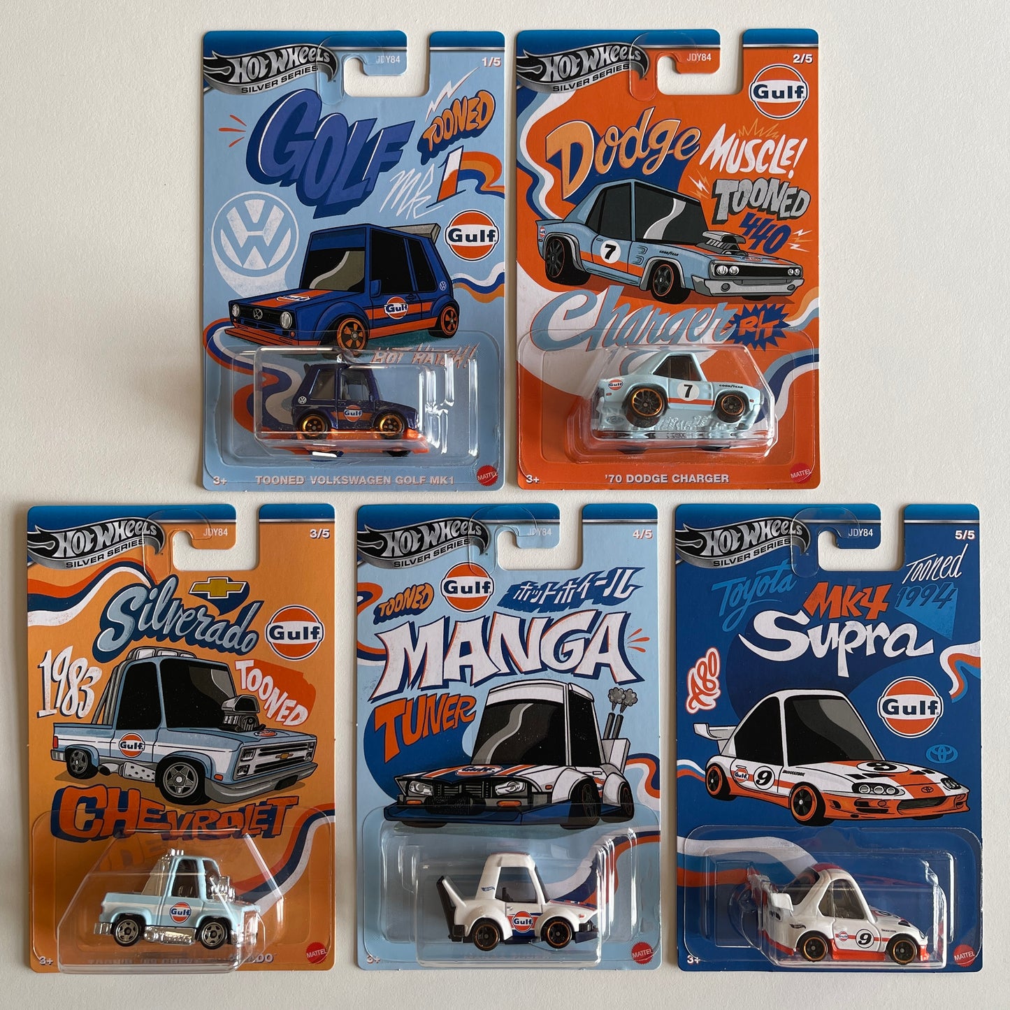 Hot Wheels Noppo Gulf Racing Set Of 5 Cars