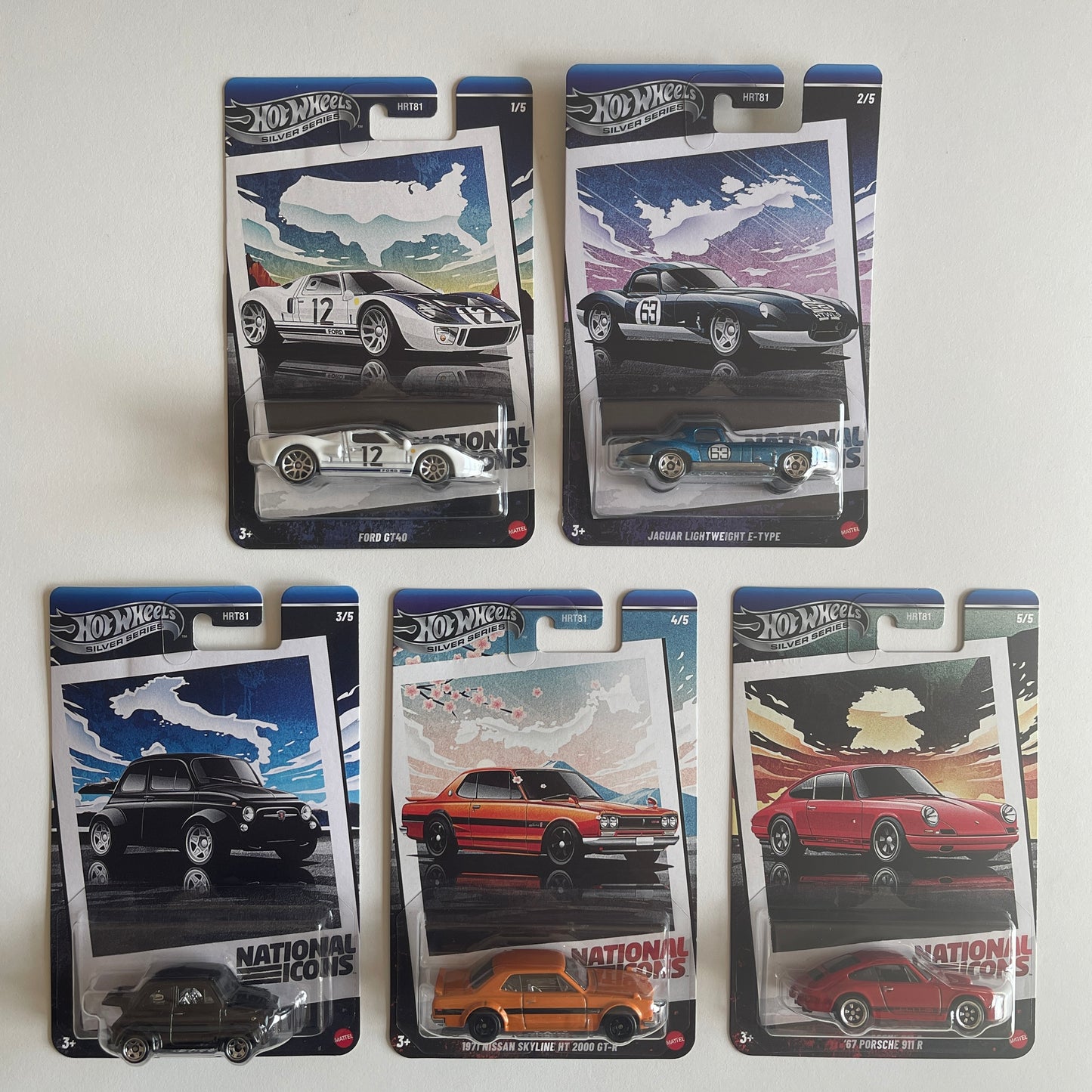 Hot Wheels 2025 National Icons Set of 5 Cars