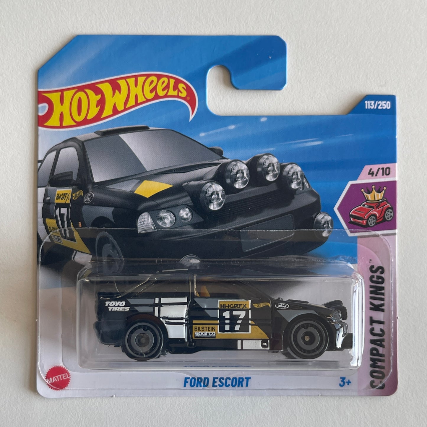 Hot Wheels Ford Escort (Black) Short Card Compact Kings 113/250