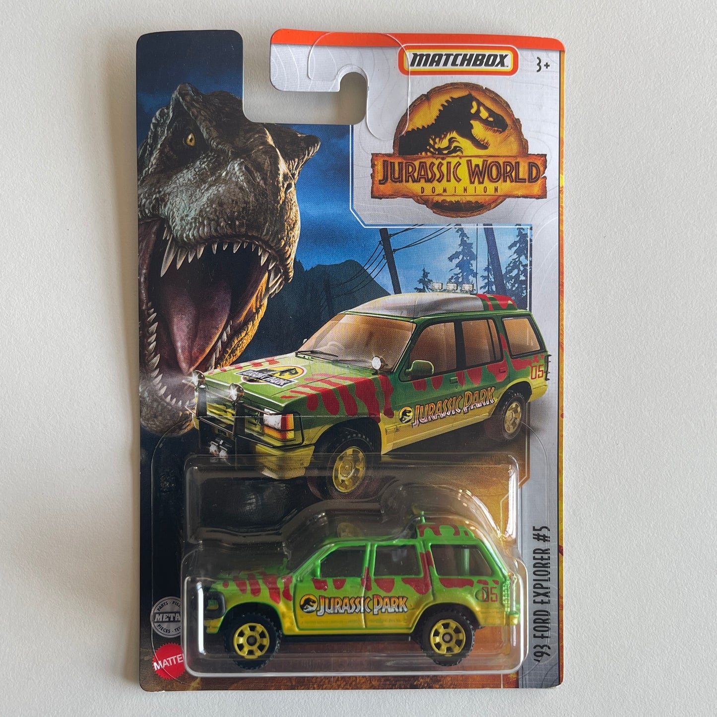 Matchbox Jurassic World '93 Ford Explorer #5 (Damaged)