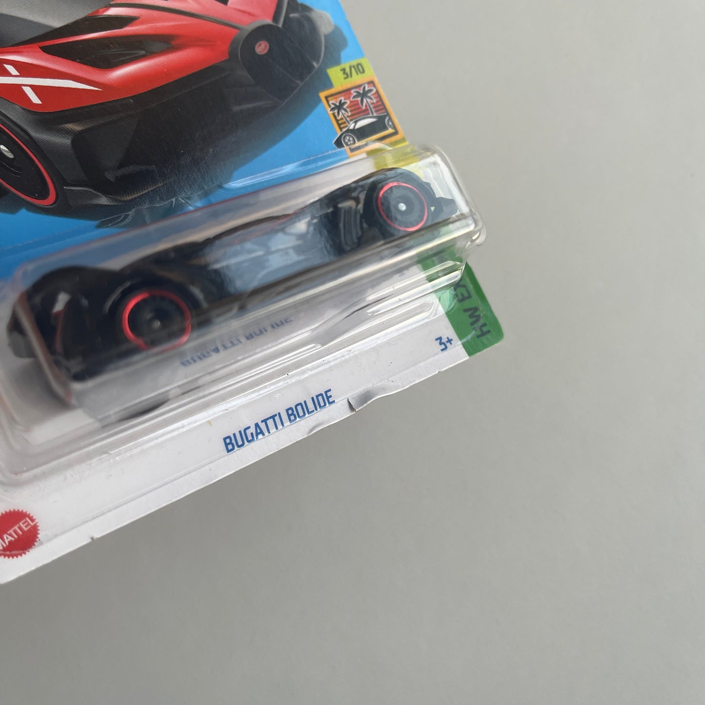 Hot Wheels Bugatti Bolide (Black/Red) Long Card (Damaged) HW Exotics 185/250