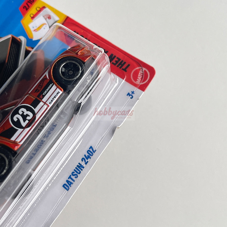 Hot Wheels Datsun 240Z (Orange) Short Card (Damaged) Then And Now 72/250
