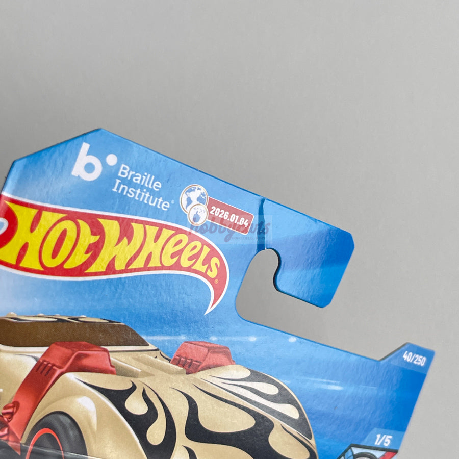 Hot Wheels Braille Racer - Twin Mill (Gold/Red) Short Card (Damaged) HW All Drivers Welcome 40/250