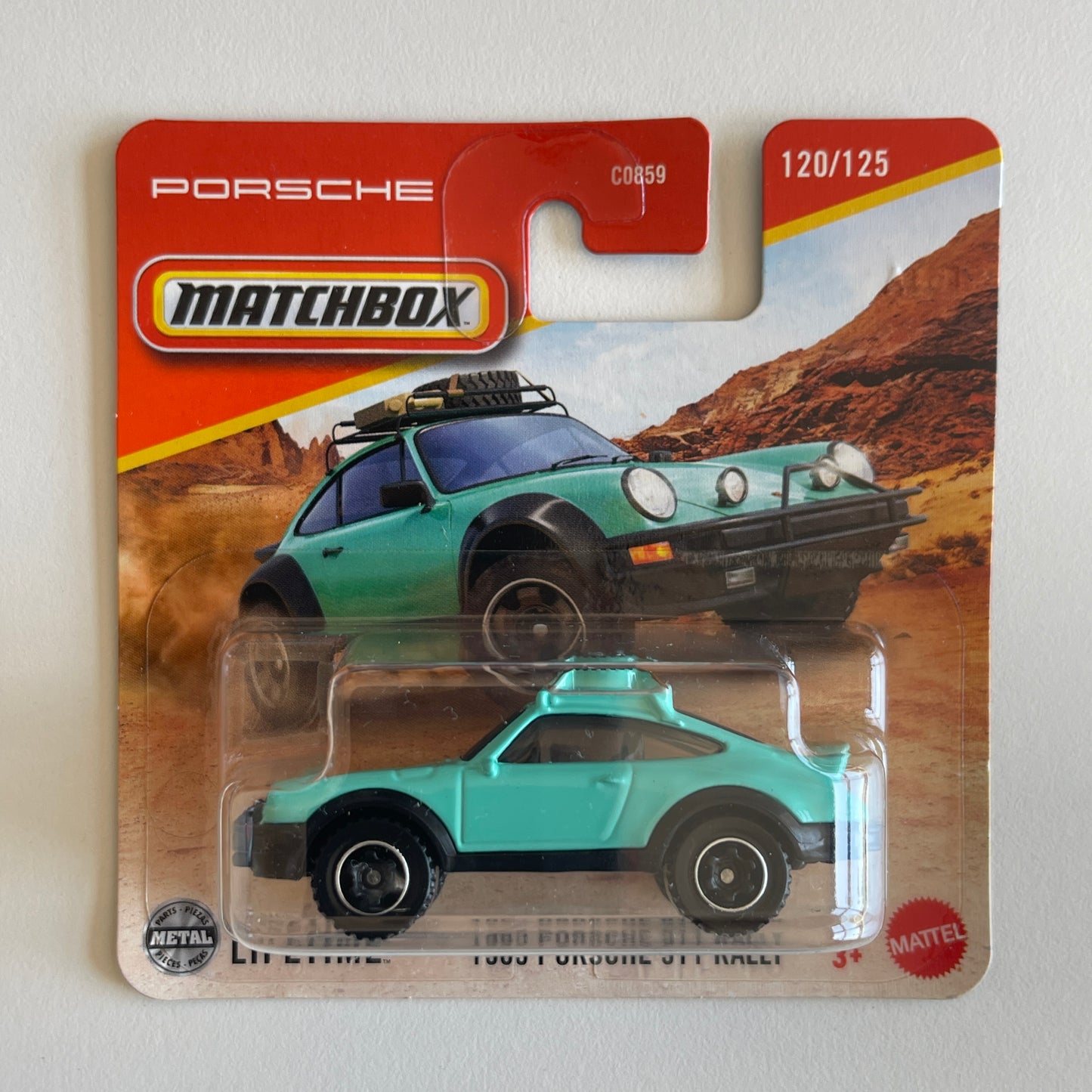 Matchbox 1985 Porsche 911 Rally (Turquoise) Short Card
