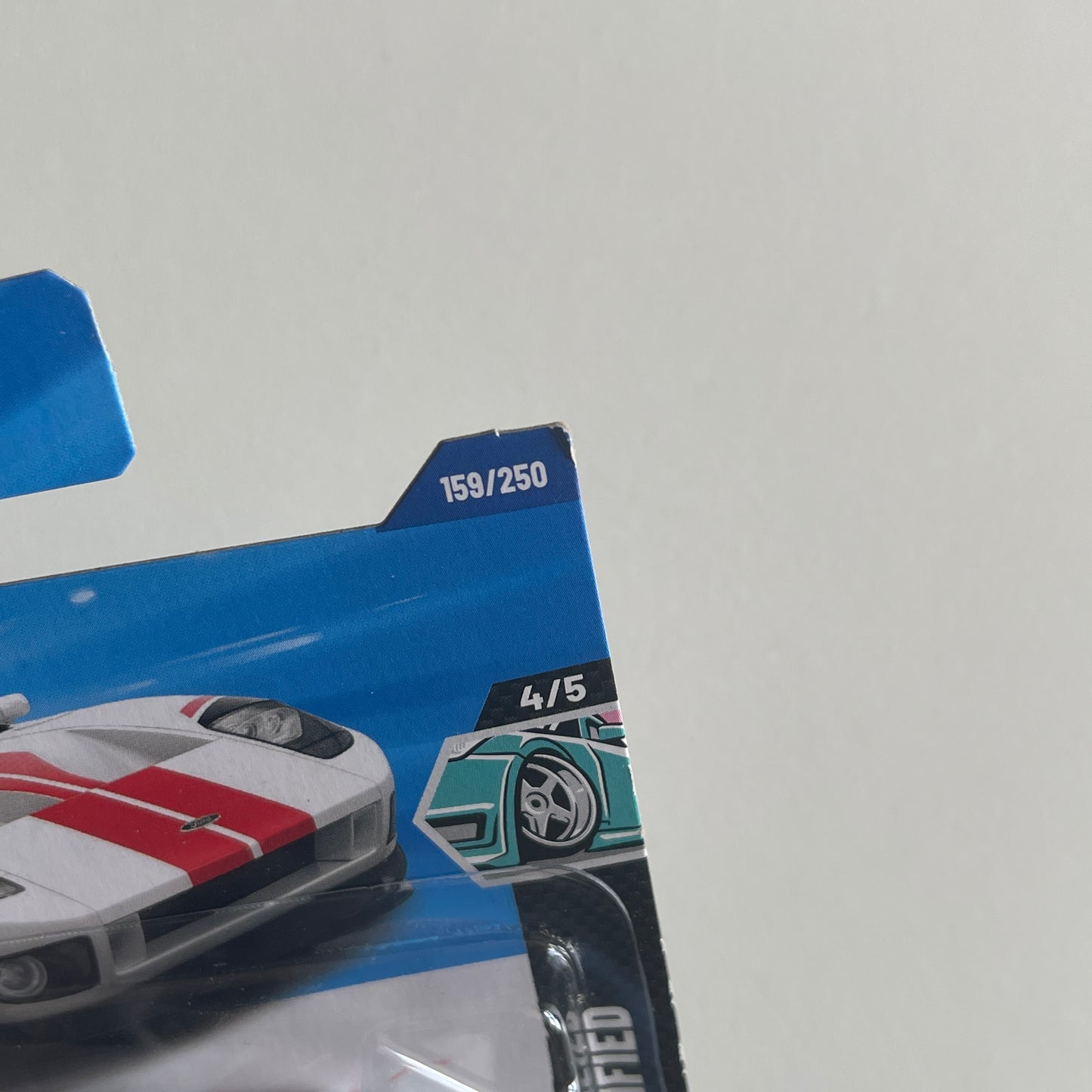 Hot Wheels Ford GT (White) Short Card (Damaged) HW Modified 159/250