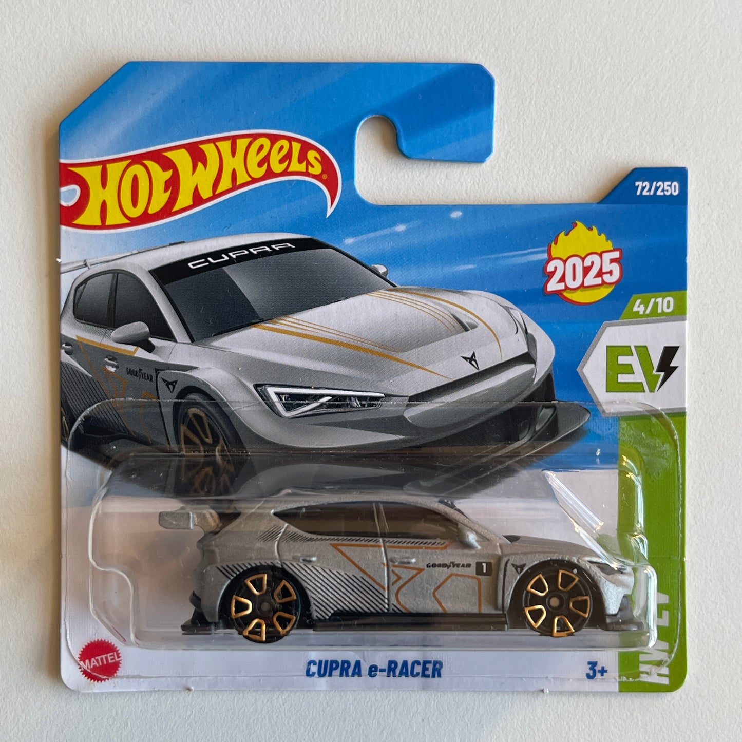 Hot Wheels Cupra E-Racer (Gray) Short Card HW EV 72/250