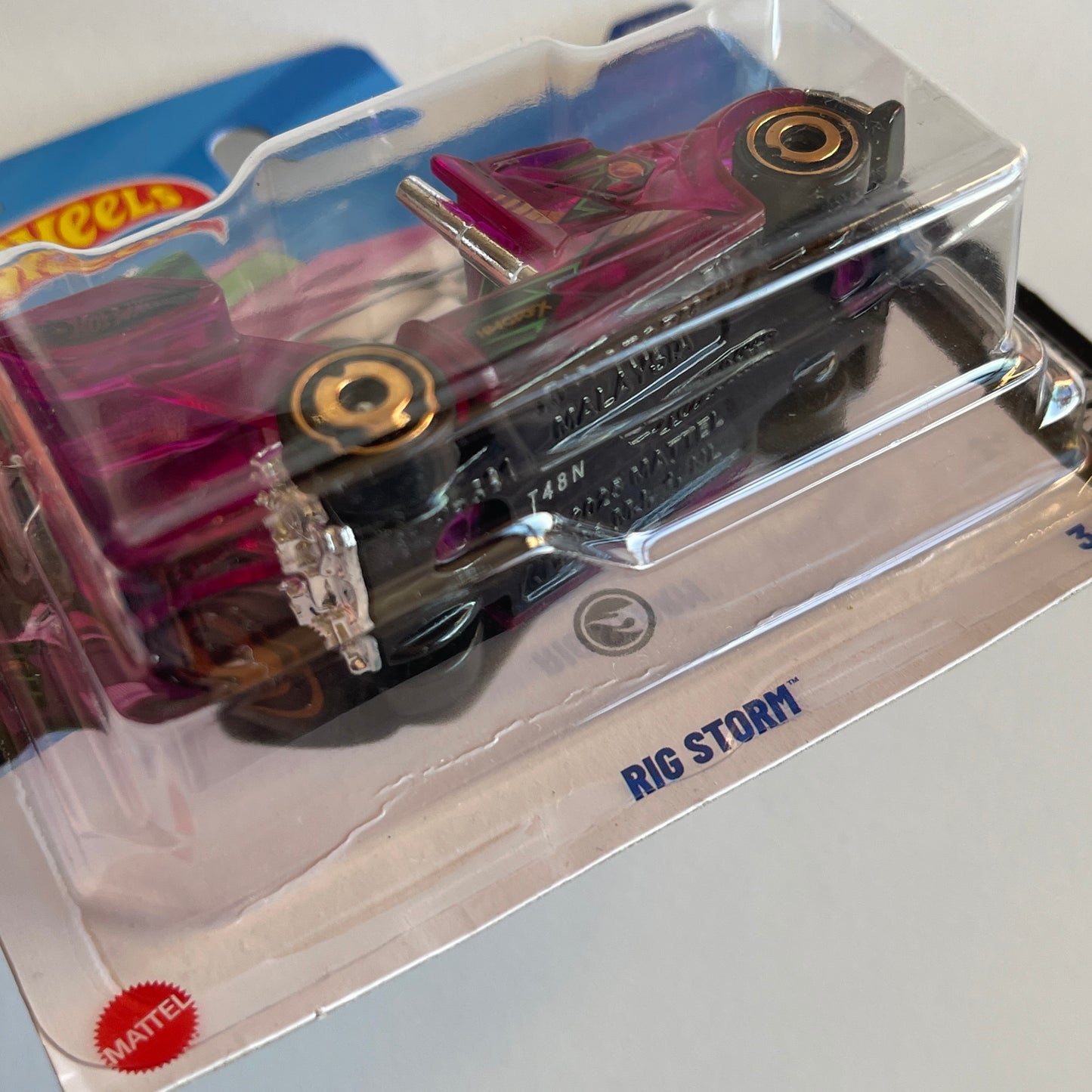 Hot Wheels Netflix Rig Storm (Purple) Short Card (Damaged) X-Raycers 110/250 Treasure Hunt
