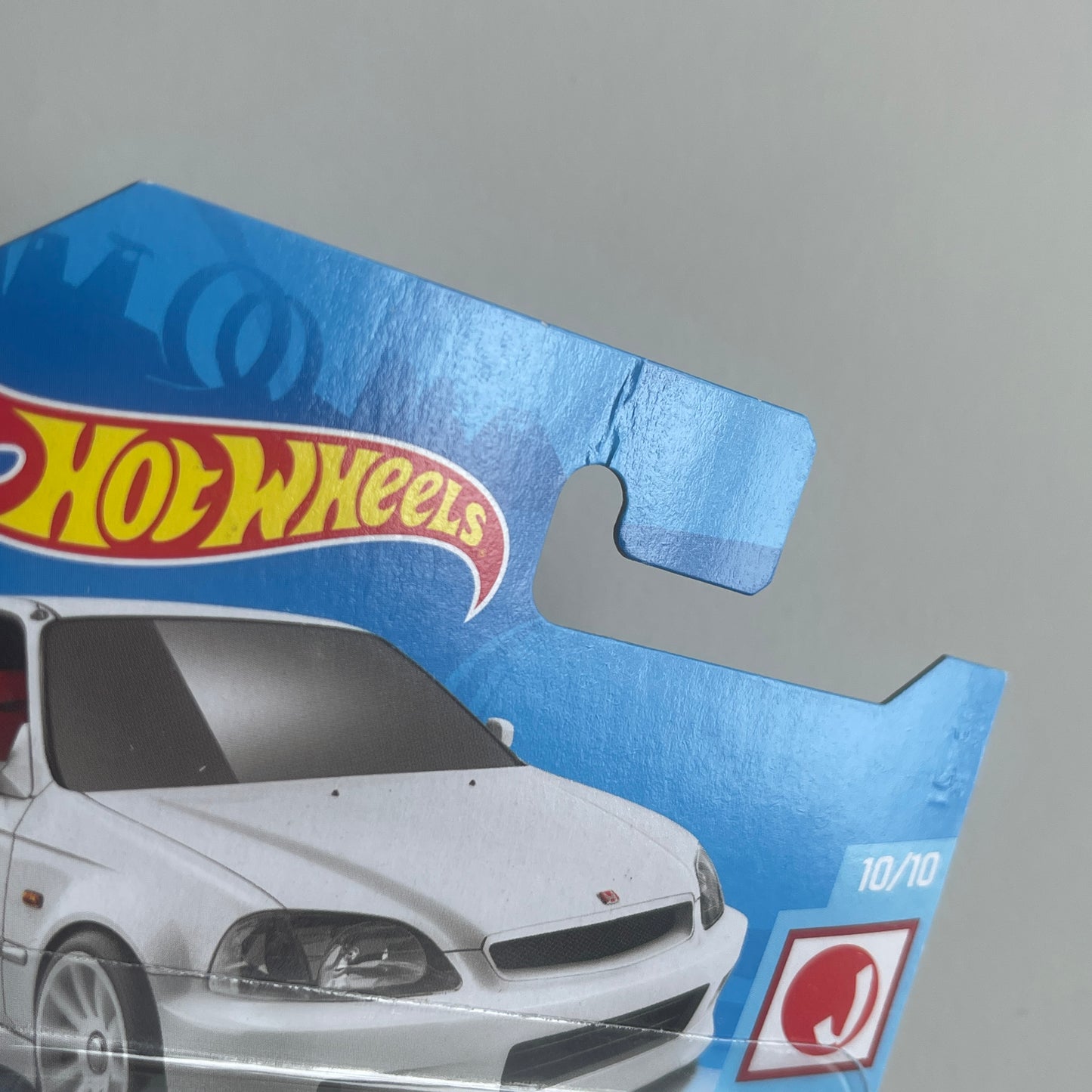 Hot Wheels Honda '99 Honda Civic Type R (EK9) (White) Short Card (Damaged) HW J-Imports 214/250