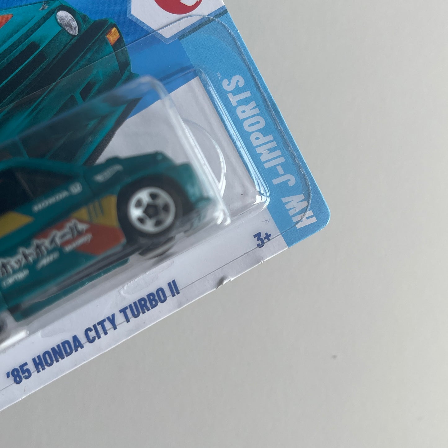 Hot Wheels '85 Honda City Turbo II (Green) Short Card (Damaged) HW J-Imports 141/250 Treasure Hunt