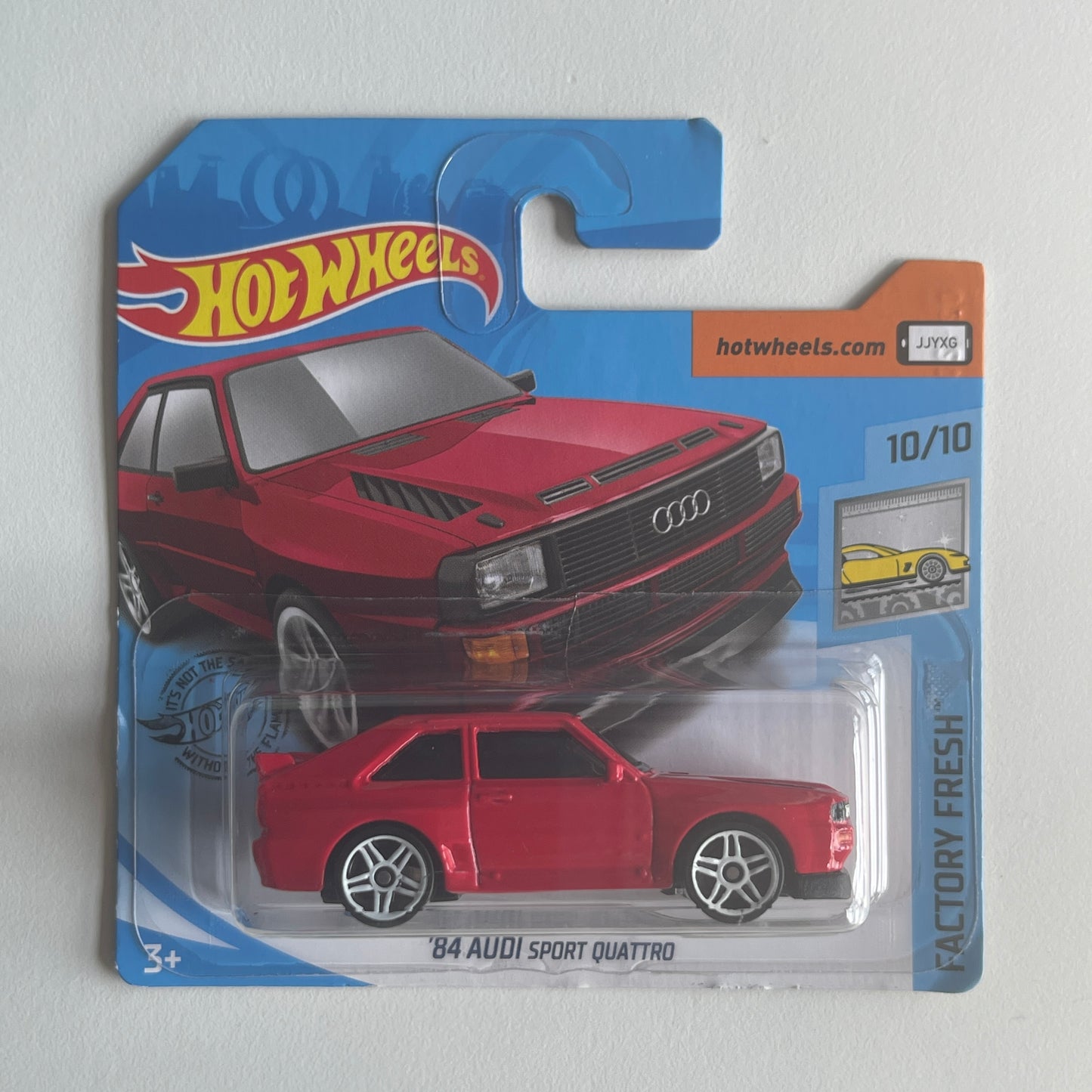 Hot Wheels '84 Audi Sport Quattro (Red) Short Card (Damaged) Factory Fresh 145/250