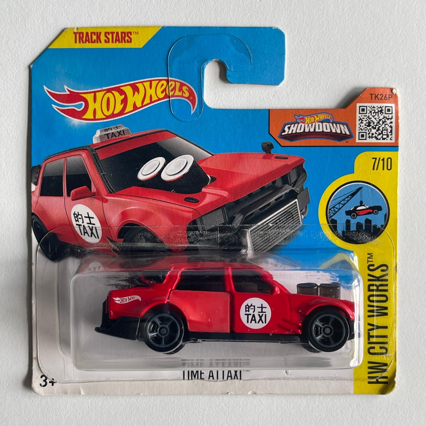 Hot Wheels Time Attaxi (Red) Short Card (Damaged) HW City Works 172/250