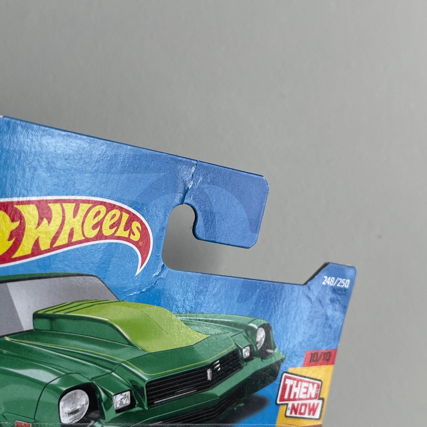 Hot Wheels '81 Camaro (Green) Short Card (Damaged) Then and Now 248/250