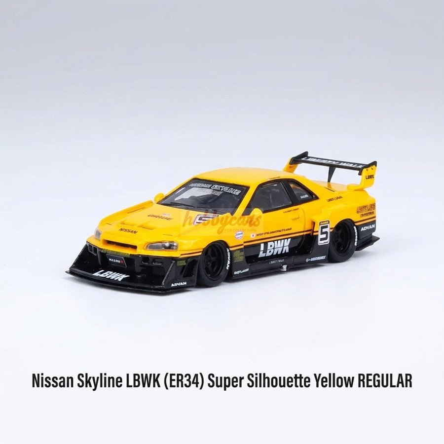 Inno64 Resin Nissan Skyline "LBWK" (ER34) Super Silhouette Yellow