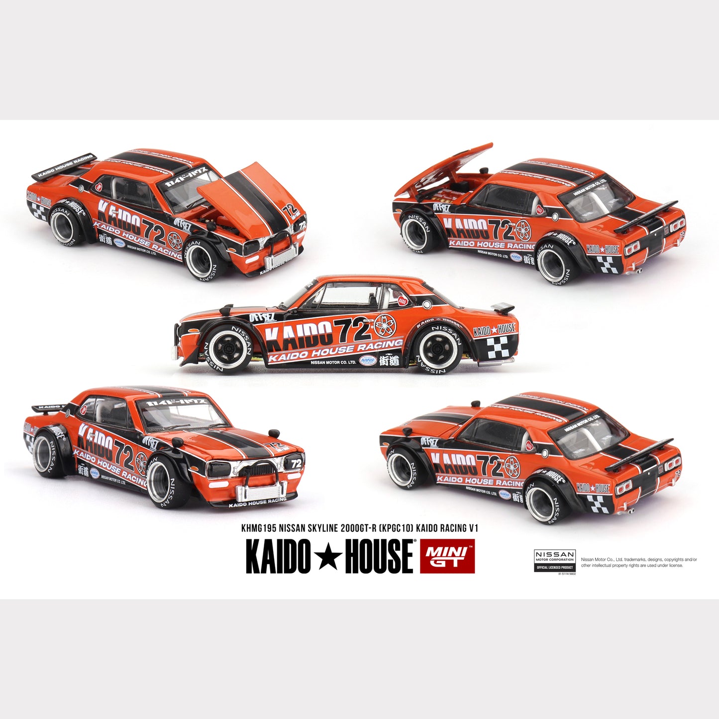 MiniGT KAIDO HOUSE Nissan Skyline 2000GT-R (KPGC10) Kaido Racing V1