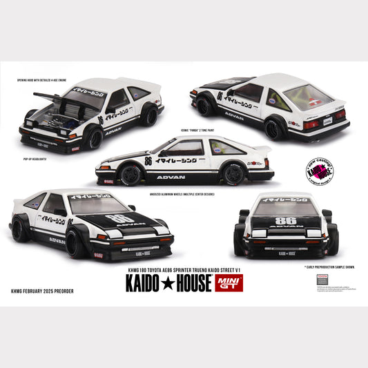 MiniGT KAIDO HOUSE Toyota AE86 Sprinter Trueno Kaido Street V1