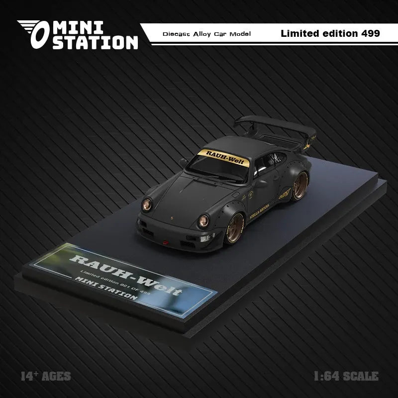 Mini Station Porsche RWB 964 Stella Artois Black Matte