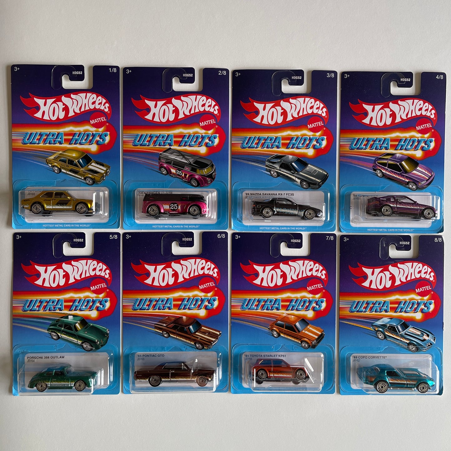 Hot Wheels 2025 Ultra Hots Set of 8 Cars