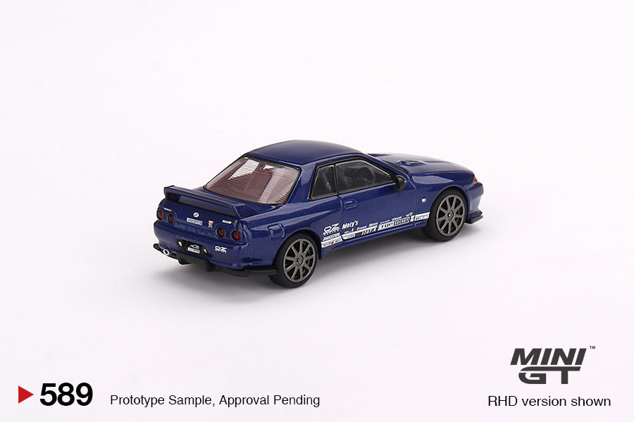 MiniGT #589 Nissan Skyline GT-R Top Secret  VR32 Metallic Blue