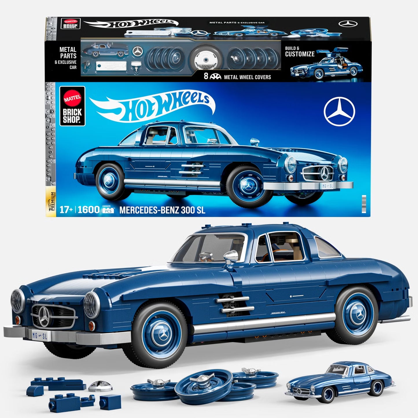 Hot Wheels (Brick Shop) Mercedes-Benz 300 SL Building Set