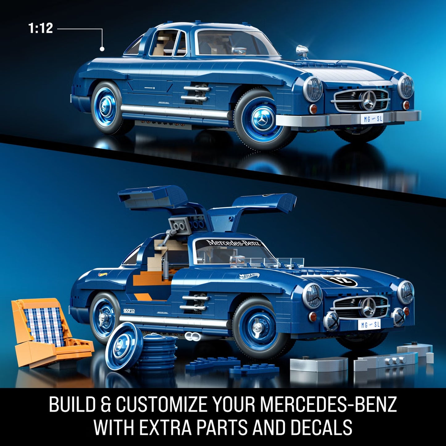 Hot Wheels (Brick Shop) Mercedes-Benz 300 SL Building Set