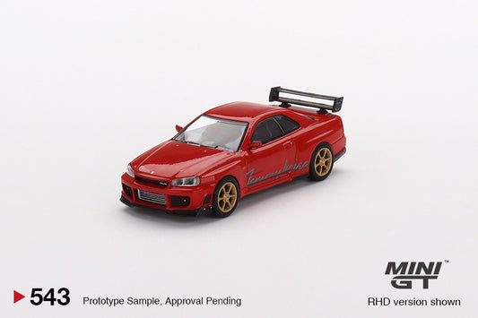 MiniGT #543 Nissan GT-R (R34) Tommykaira R-z Red (RHD)