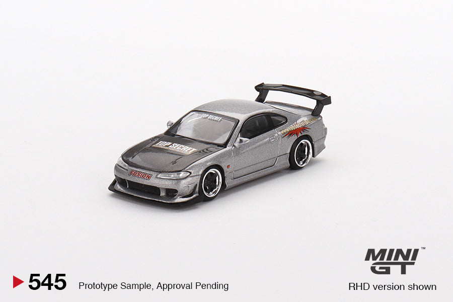 MiniGT 545 Nissan Silvia Top Secret (S15) Silver Red