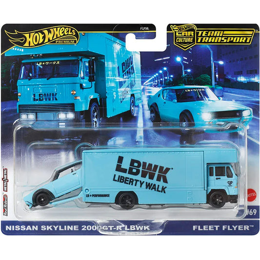 [PREORDER] Hot Wheels [2024 Team Transport] Mix C, #69 Fleet Street + Nissan Skyline 2000 GT-R LBWK