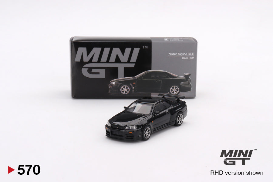 MiniGT 570 Nissan Skyline GT-R (R34) V-Spec Black Pearl