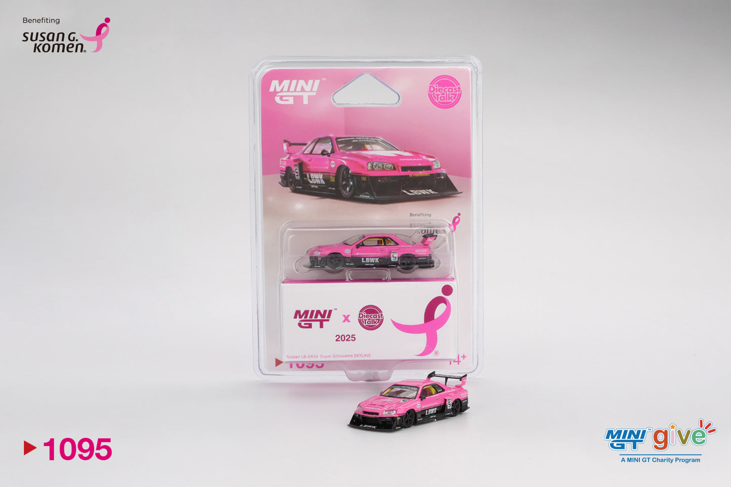 MiniGT #1095 Nissan LB-ER34 Super Silhouette SKYLINE MINI GT Give x Diecast Talk — For Susan G. Komen