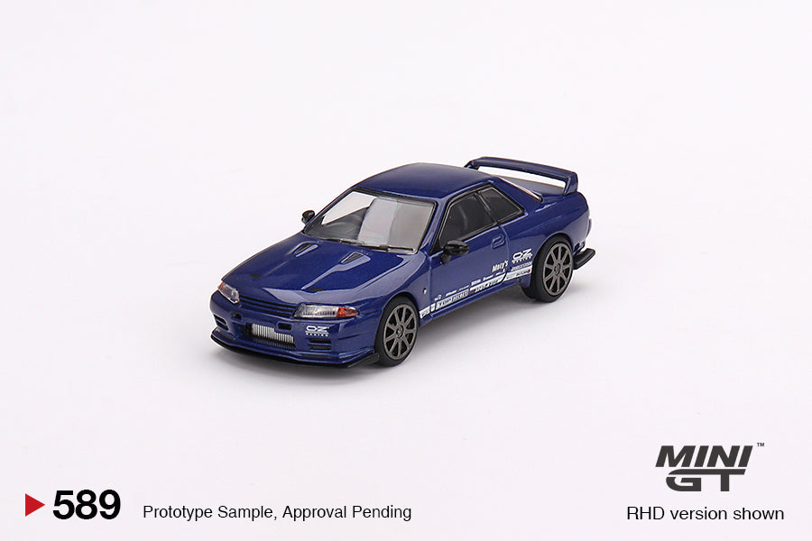 MiniGT #589 Nissan Skyline GT-R Top Secret  VR32 Metallic Blue