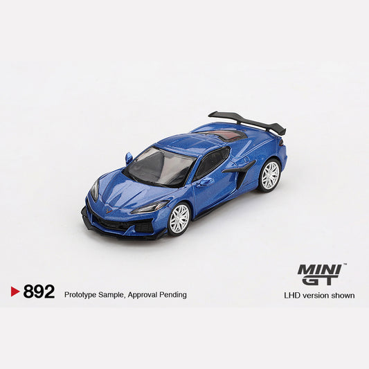 MiniGT #892 Chevrolet Corvette Z06 2023 Elkhart Lake Blue Metallic