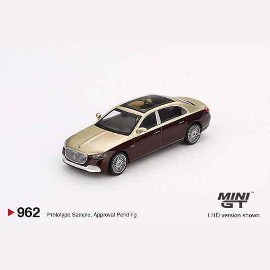 MiniGT #962 Mercedes-Maybach S 680 Gold / Dark Red Metallic
