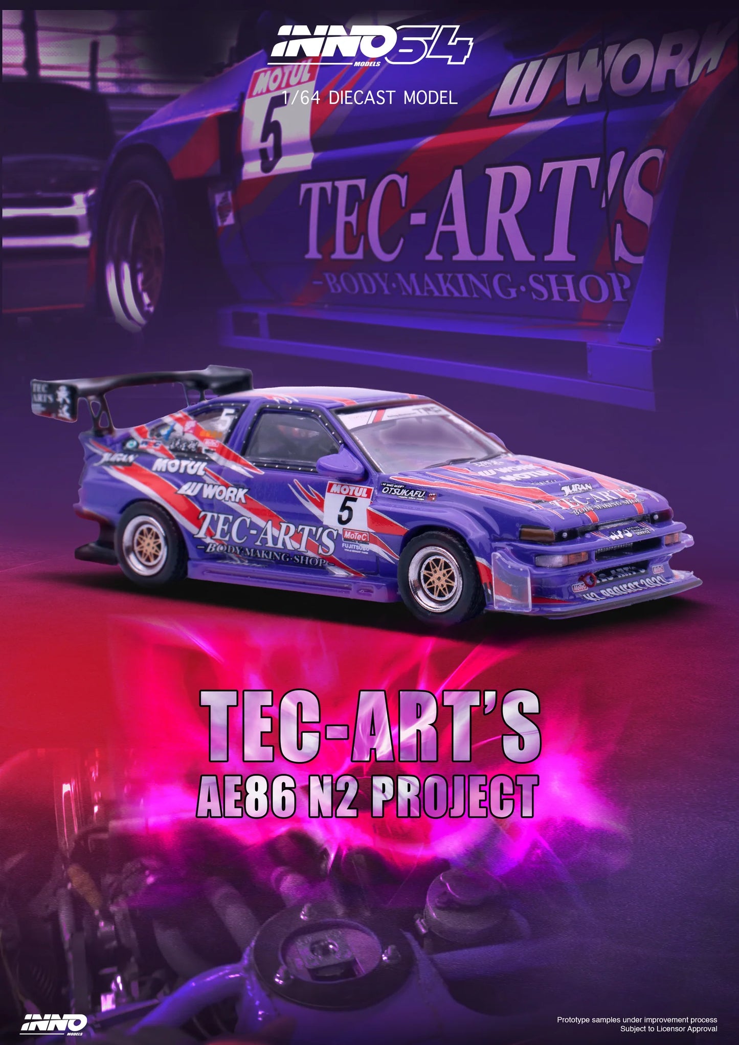 [PREORDER] Inno64 Toyota Sprinter Trueno (AE86) N2 Project by Tec-Art