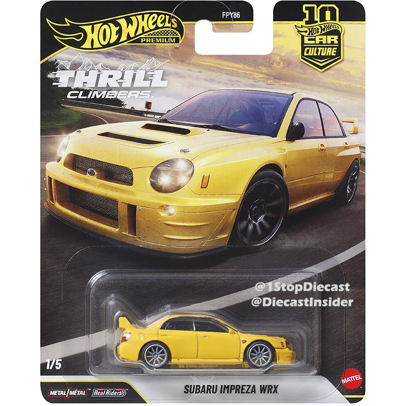 Hotwheels 2026 Subaru Impreza FC ザマック PREORDER] Hot Wheels [2026 Thrill Climbers] Set of 5 Cars – Hobby Cars