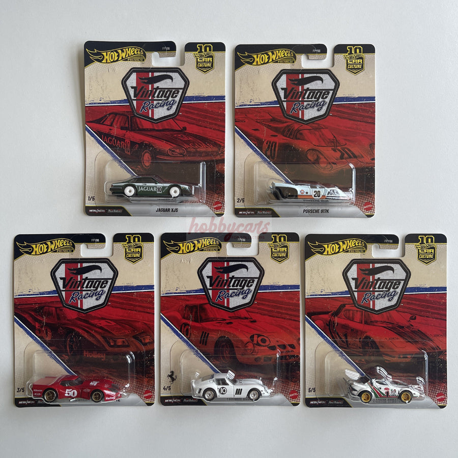 Hot Wheels [2026 Vintage Racing] Set of 5 Cars