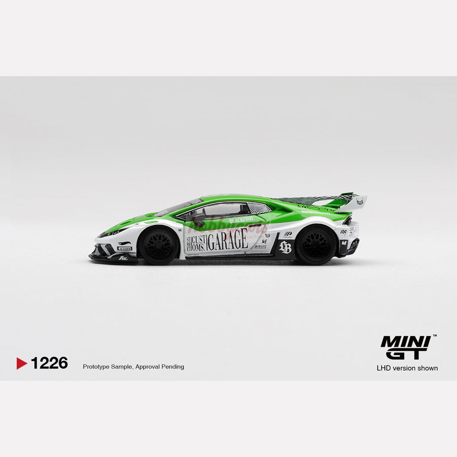 ミニカー MINI GT Lamborghini Huracan Ver. 1 Mini GT LB☆WORKS Lamborghini Huracán ver. 1 White w/ Red Stripe