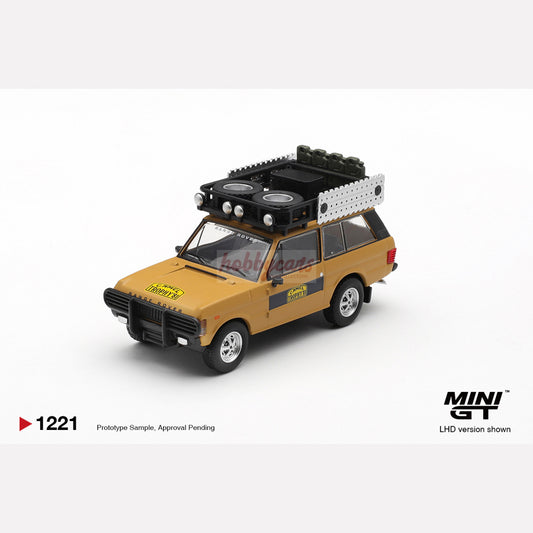 MiniGT #1221 Range Rover 1981 Camel Trophy Sumatra K.Stoppa & A.Valldorf (LHD)