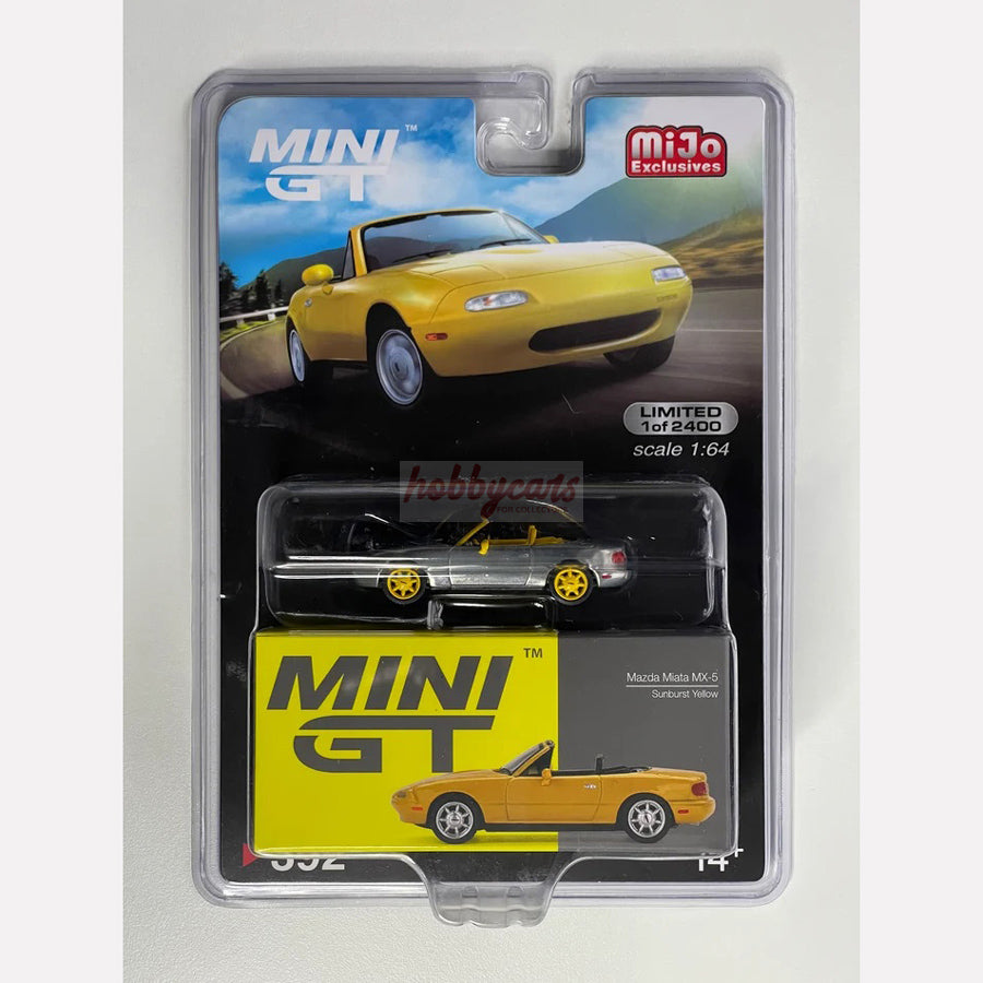 MiniGT #392 Mazda Miata MX-5 (NA) Sunburst Yellow (Blister) CHASE
