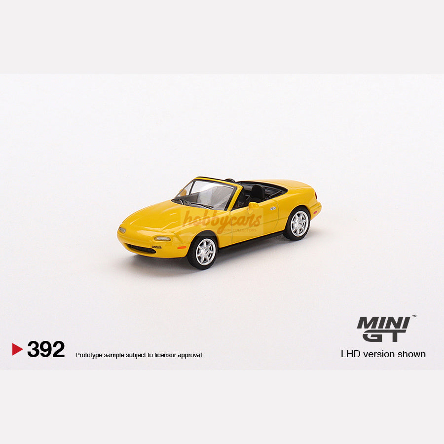 MiniGT #392 Mazda Miata MX-5 (NA) Sunburst Yellow (Blister) CHASE