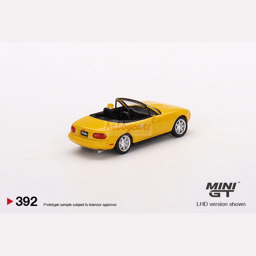 MiniGT #392 Mazda Miata MX-5 (NA) Sunburst Yellow (Blister) CHASE