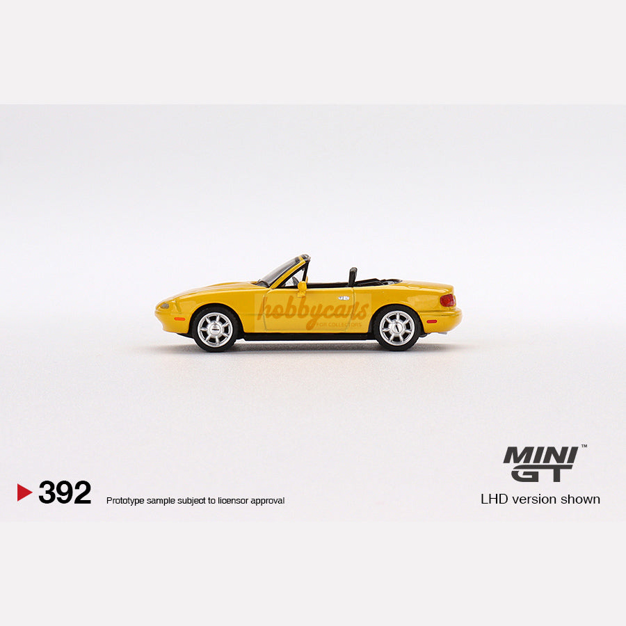 MiniGT #392 Mazda Miata MX-5 (NA) Sunburst Yellow (Blister) CHASE