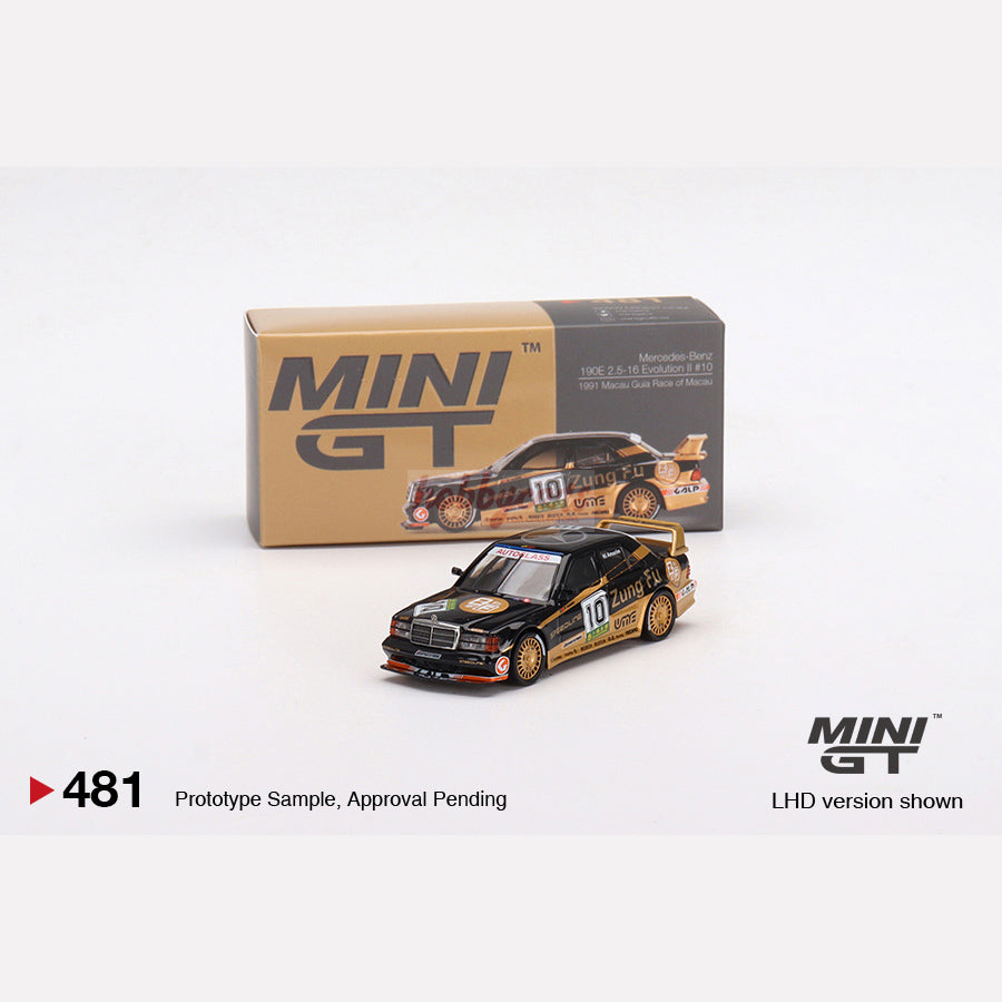 MiniGT Mercedes-Benz 190E 2.5-16 Evolution II 1991 Macau Guia Race of Macau AMG/Zung Fu 3 Cars Set (MGTS0003)