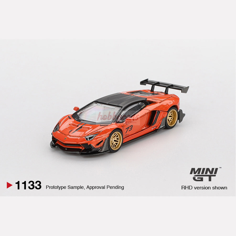 MiniGT #1133 LB WORKS Lamborghini Aventador Limited Edition Orange MDX 2025 (RHD)