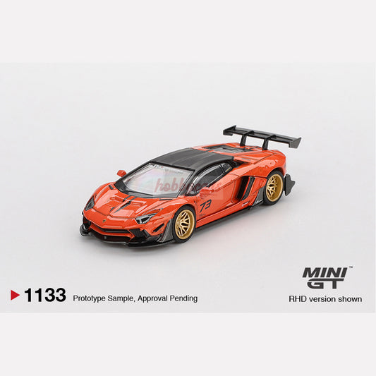 MiniGT #1133 LB WORKS Lamborghini Aventador Limited Edition Orange MDX 2025 (RHD)