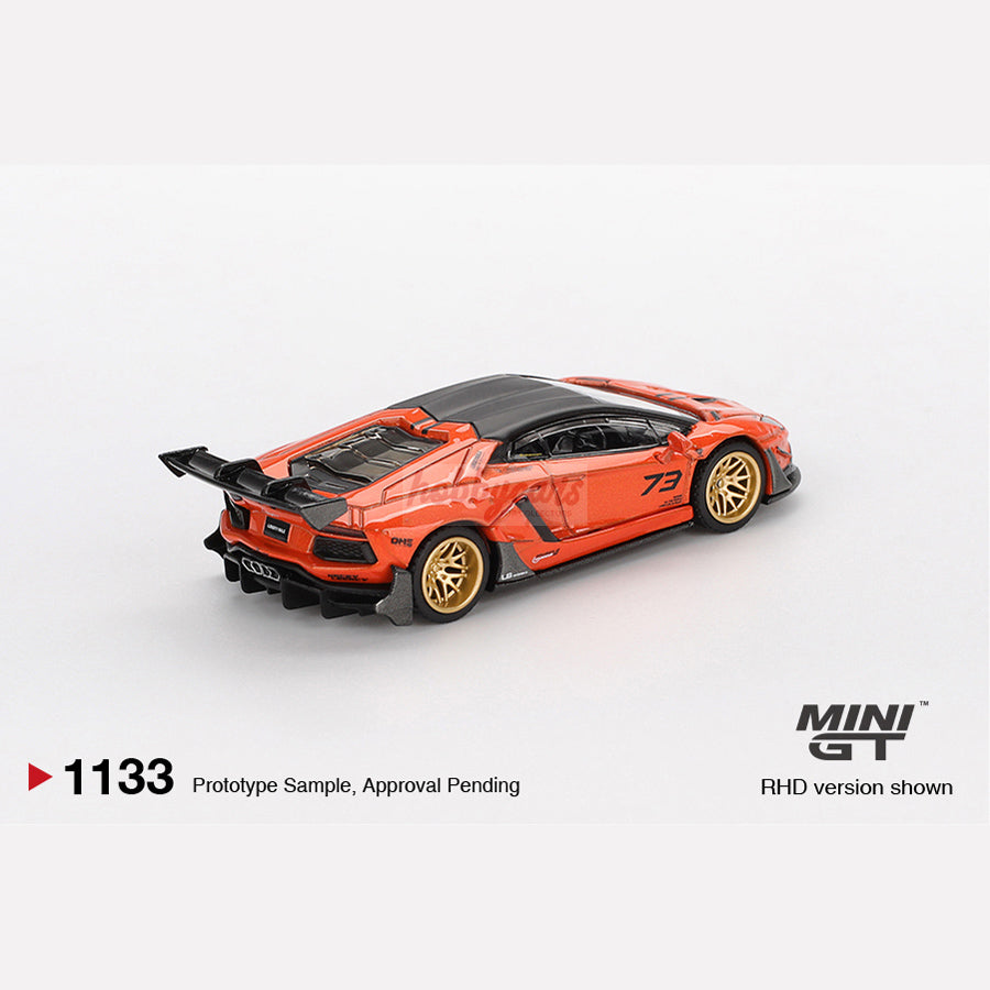 MiniGT #1133 LB WORKS Lamborghini Aventador Limited Edition Orange MDX 2025 (RHD)