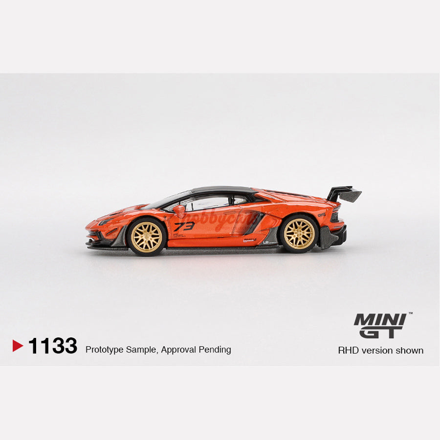 MiniGT #1133 LB WORKS Lamborghini Aventador Limited Edition Orange MDX 2025 (RHD)