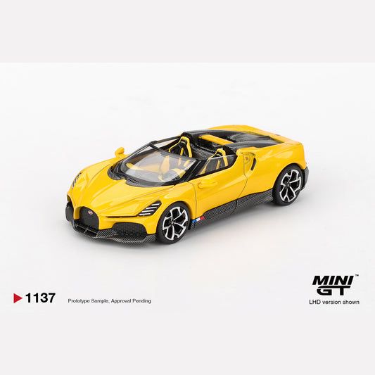 MiniGT #1137 Bugatti W16 Mistral Yellow (LHD)